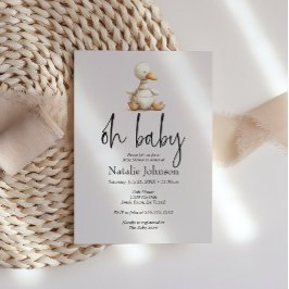 ヴィンテージ緑豊かな子供部屋動物ああ赤ちゃんシャワー 招待状