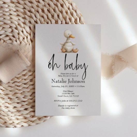 ヴィンテージ緑豊かな子供部屋動物ああ赤ちゃんシャワー 招待状