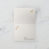 ヴィンテージ緑豊かな子供部屋動物の赤ちゃんシャワー サンキューカード (内部)