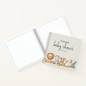 ヴィンテージ緑豊かな子供部屋動物の赤ちゃんシャワー ノートブック (内部)