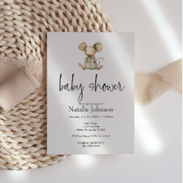 ヴィンテージ緑豊かな子供部屋動物の赤ちゃんシャワー 招待状