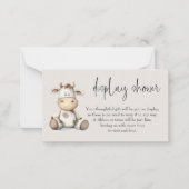 ヴィンテージ緑豊かな子供部屋動物ベビー表示シャワー ノートカード (正面)