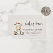 ヴィンテージ緑豊かな子供部屋動物ベビー表示シャワー ノートカード (正面/裏面インサイチュ)