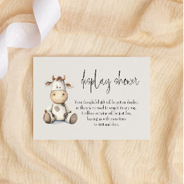 ヴィンテージ緑豊かな子供部屋動物ベビー表示シャワー ノートカード