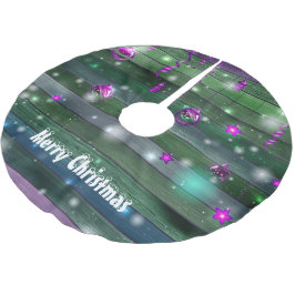 ヴィンテージ緑 ブラッシュドポリエステルツリースカート