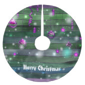 ヴィンテージ緑 ブラッシュドポリエステルツリースカート (正面)