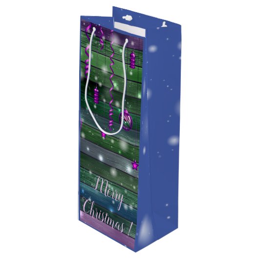 ヴィンテージ緑 ワインギフトバッグ (正面アングル)