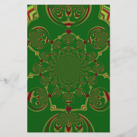 ヴィンテージ緑 便箋 (正面)