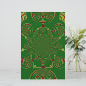 ヴィンテージ緑 便箋 (スタンド正面)