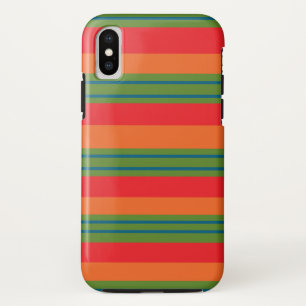 ヴィンテージ線パターン iPhone X ケース