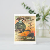 ヴィンテージ線出荷の州広告 ポストカード (スタンド正面)