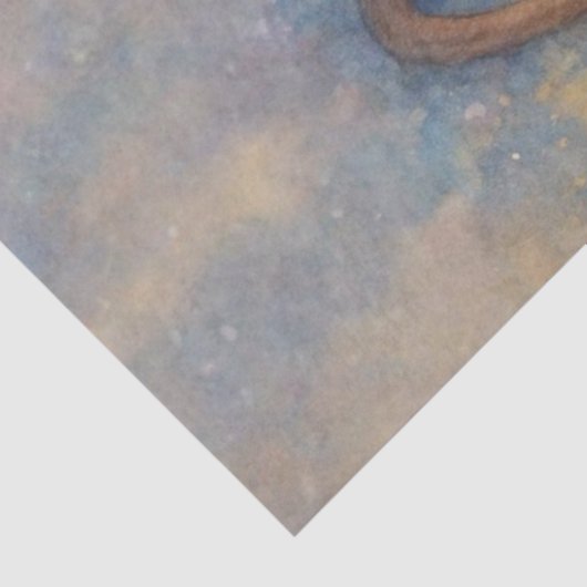 ヴィンテージ編み物マウスの素朴冬の切り離 薄葉紙 (詳細)