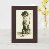 ヴィンテージ縁どグリーティングカード カード (黄色い花)