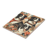 ヴィンテージ縁どコリー絵を描ズ タイル (側面)