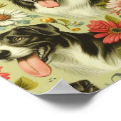 ヴィンテージ縁どコリー絵を描ズ ポスター (角)