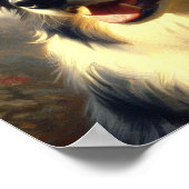 ヴィンテージ縁どコリー絵を描ズ ポスター (角)