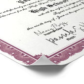 ヴィンテージ縁どスタイル高校卒業証書 ポスター (角)