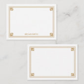 ヴィンテージ縁どフラット·ノート·カード ノートカード (正面/裏面)