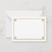 ヴィンテージ縁どフラット·ノート·カード ノートカード (裏面)