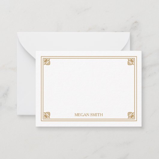 ヴィンテージ縁どフラット·ノート·カード ノートカード (正面)