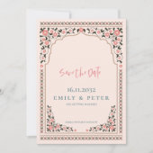 ヴィンテージ縁どフローラ結婚枠 セーブザデート (正面)