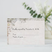ヴィンテージ縁どフローラRSVP 出欠カード (スタンド正面)