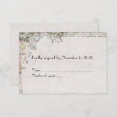 ヴィンテージ縁どフローラRSVP 出欠カード (正面/裏面)