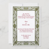 ヴィンテージ縁どペルシ結婚アス 招待状 (正面)