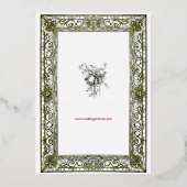 ヴィンテージ縁どペルシ結婚アス 箔招待状 (裏面)