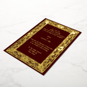 ヴィンテージ縁どペルシ結婚アス 箔招待状 (回転した状態)