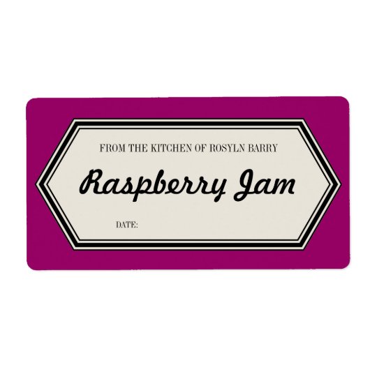 ヴィンテージ縁どホームキャニングJARラベルテンプレート ラベル (正面)