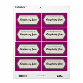 ヴィンテージ縁どホームキャニングJARラベルテンプレート ラベル (フルシート)