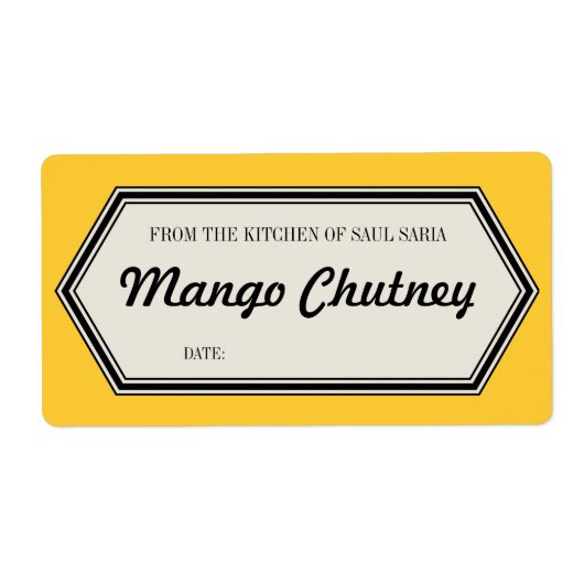 ヴィンテージ縁どホームキャニングJARラベルテンプレート ラベル (正面)