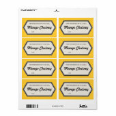 ヴィンテージ縁どホームキャニングJARラベルテンプレート ラベル (フルシート)