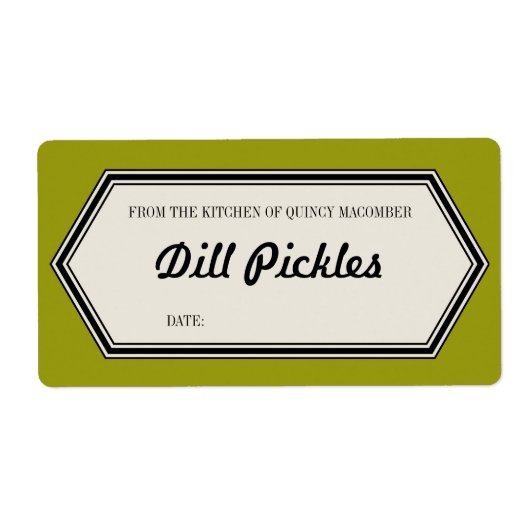 ヴィンテージ縁どホームキャニングJARラベルテンプレート ラベル (正面)