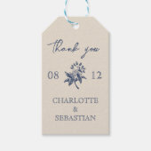 ヴィンテージ縁ど結婚フローラ ギフトタグ (正面)