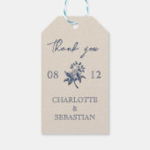 ヴィンテージ縁ど結婚フローラ ギフトタグ (裏面)