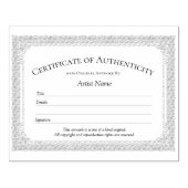 ヴィンテージ縁ど証明書スタンプ ラバースタンプ (インプリント)