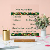 ヴィンテージ縁ど農家の価格表 アクリルサイン (ウェディング)