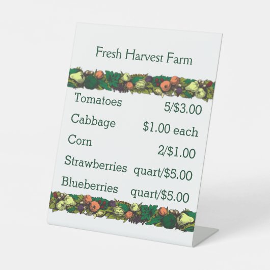 ヴィンテージ縁ど農家価格表台座 台座サイン (正面)