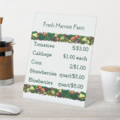 ヴィンテージ縁ど農家価格表台座 台座サイン (インサイチュ)