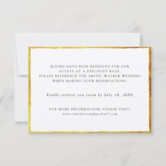 ヴィンテージ縁ど金ゴールドフレーム詳細カード 出欠カード (正面)