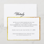 ヴィンテージ縁ど金ゴールドフレーム詳細カード 出欠カード (正面/裏面)