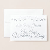 ヴィンテージ縁ど・トゥ・マイ・グルーム 箔カード (封筒付き正面)