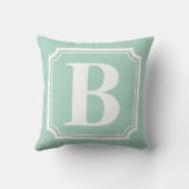 ヴィンテージ縁ど | ミントモパーソナライズされたノグラム枕 クッション (裏面)