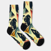 ヴィンテージ縁どCollieシームレス ソックス (右)