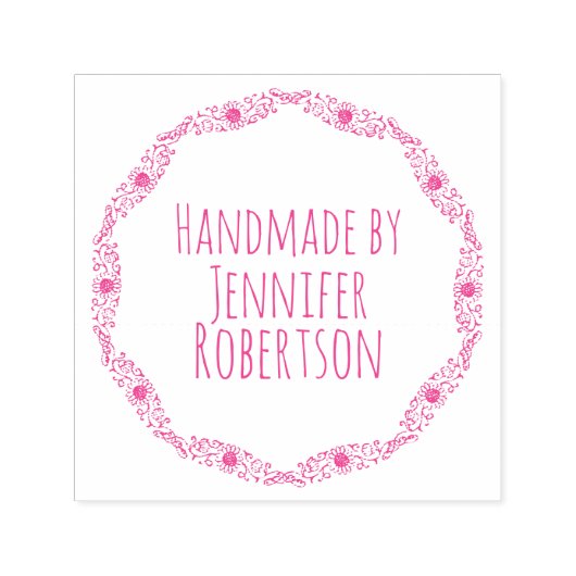 ヴィンテージ縁どSelfInk Stamp手作りヒマワリ セルフインキングスタンプ (デザイン)