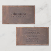 ヴィンテージ縫い革のタトゥーアート名刺 名刺 (正面/裏面)