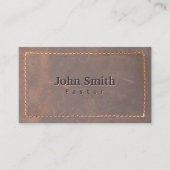ヴィンテージ縫い革の牧師の名刺 名刺 (正面)