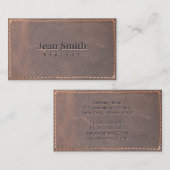 ヴィンテージ縫い革スタイリスト名刺 名刺 (正面/裏面)